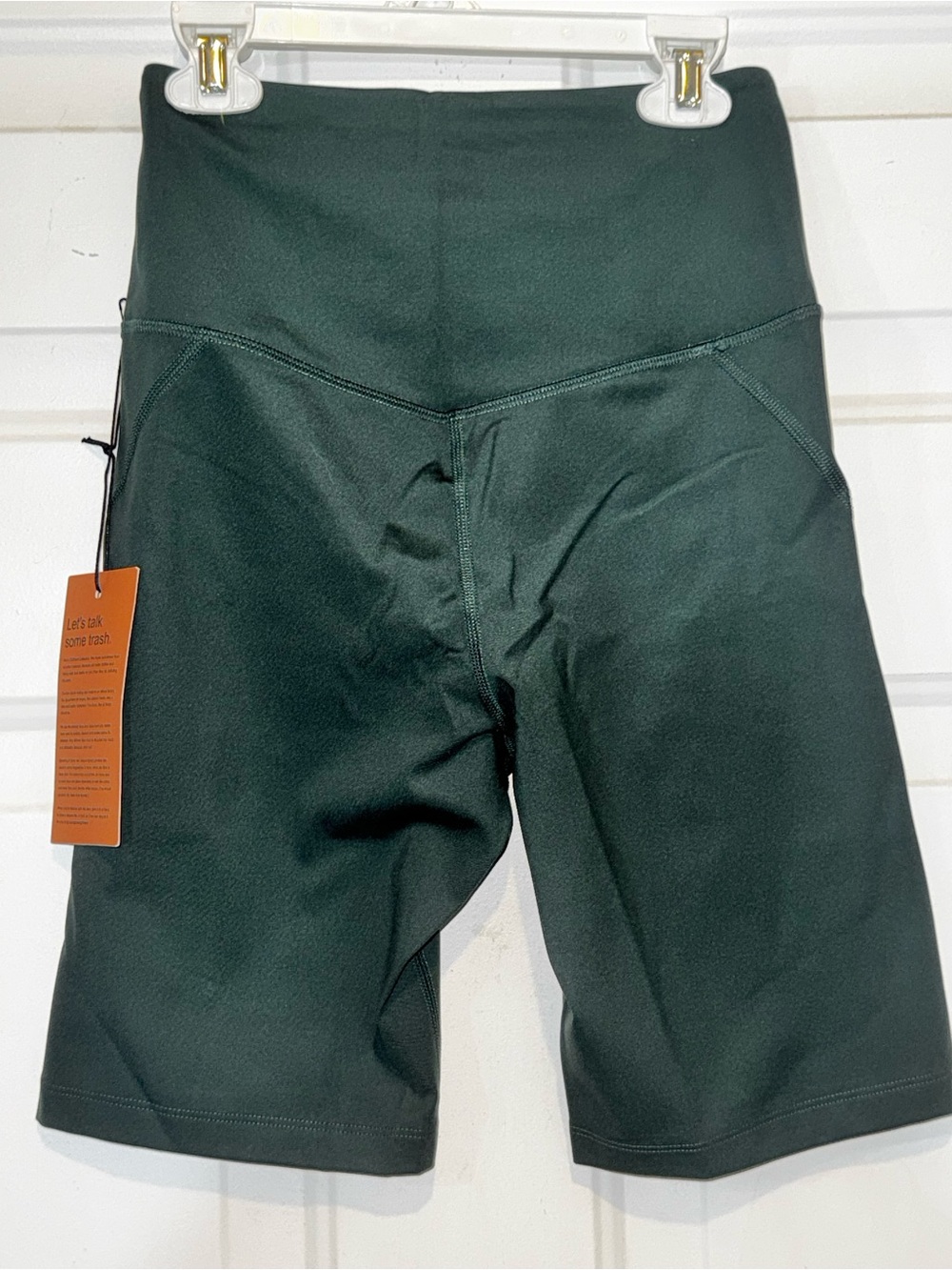 Girlfriend Collective Style #4011 High Rise Bike Shorts Dark Green NWT Size Smal